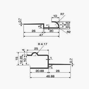 TEMPOLISTEL® A125 Joint de dilatation pour faux-plafond dimensions