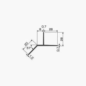TEMPOLISTEL® A127 Profilé bas de cloison dimensions