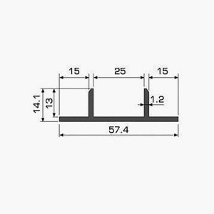 TEMPOLISTEL® A121 Profilé couvre joint dimensions
