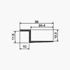A102 Profilé joint creux dimensions