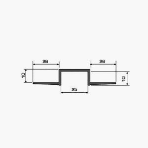 TEMPOLISTEL® A106 Profilé joint creux dimensions