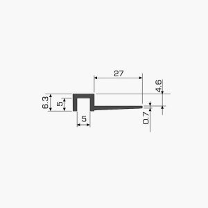 TEMPOLISTEL® A107 Profilé joint creux dimensions