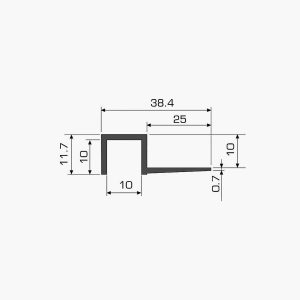 TEMPOLISTEL® A108 Profilé joint creux dimensions