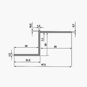TEMPOLISTEL® A129 Profilé joint creux dimensions