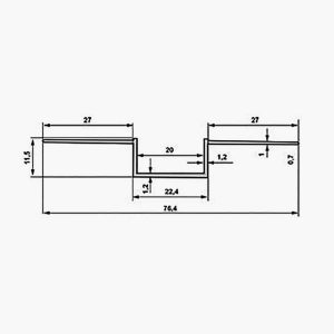 TEMPOLISTEL® A136 Profilé joint creux dimensions