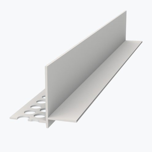 Profilé de transition décaissé à enduire pour jonction faux plafond plaque de plâtre et démontable TEMPOLISTEL® B101