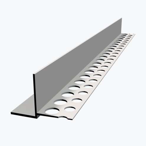Profilé de transition pour jonction faux plafond plaque de plâtre et démontable avec un coté à enduire TEMPOLISTEL® B105