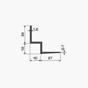 TEMPOLISTEL® A126 Profilé w pour faux plafond dimensions