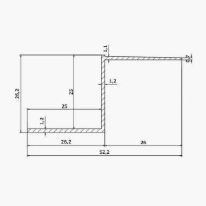 Profilé joint creux-ref-b106-dimensions 3