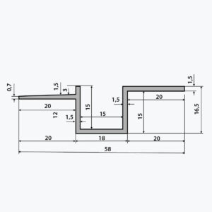 tempolistel-b110-profile-transition-faux-plafond-tecnhic-dimension 3