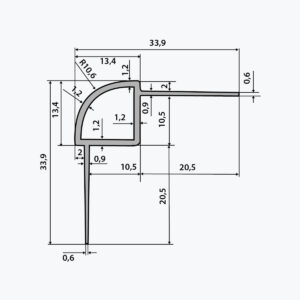 tempolistel-b113-profile-protege-angle-arrondi-pour-cloison-tecnic-dimension 3